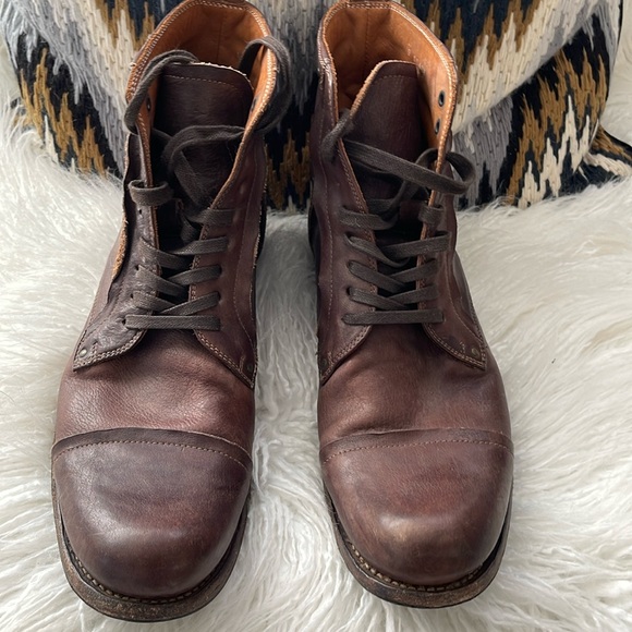 John Varvatos Other - John Varvatos leather lace up boots 9 (run full size larger- 10) Worn 2 times